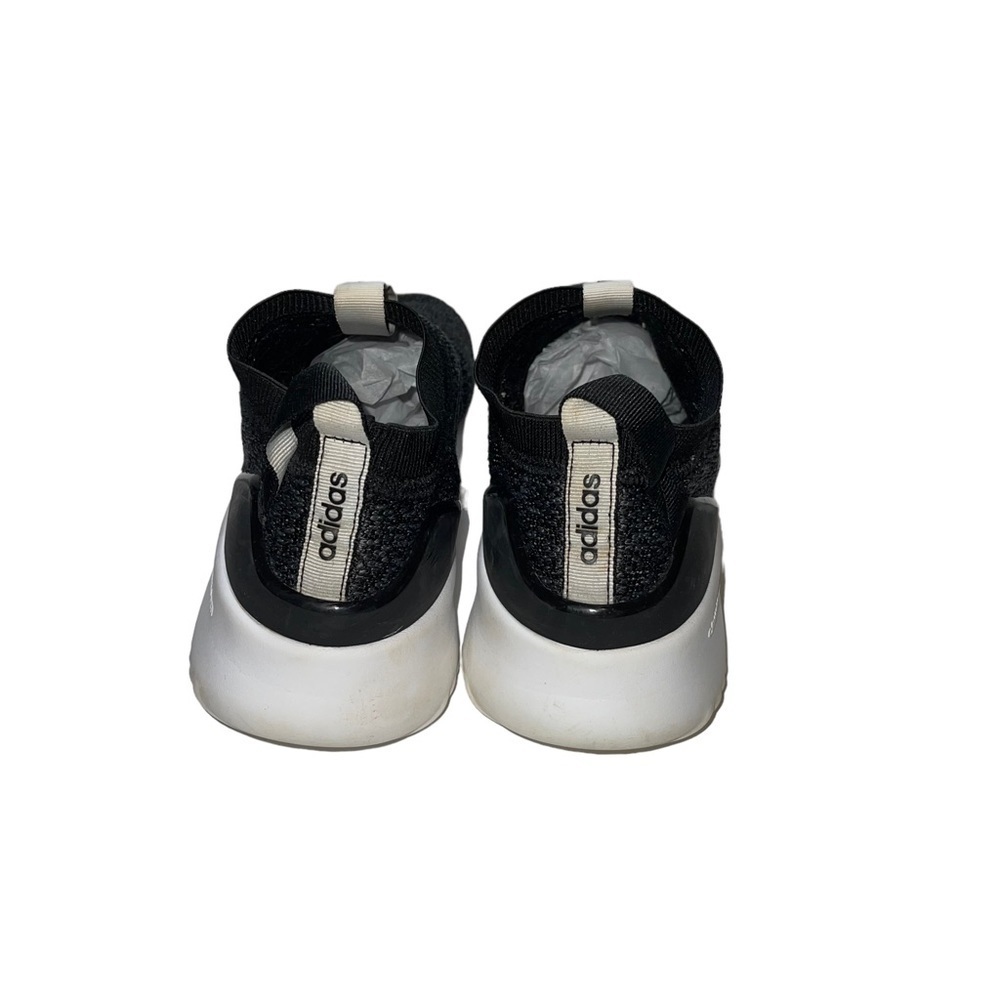 adidas Women's Slip-On Knit Sneakers in Black and White - Picture 2 of 8